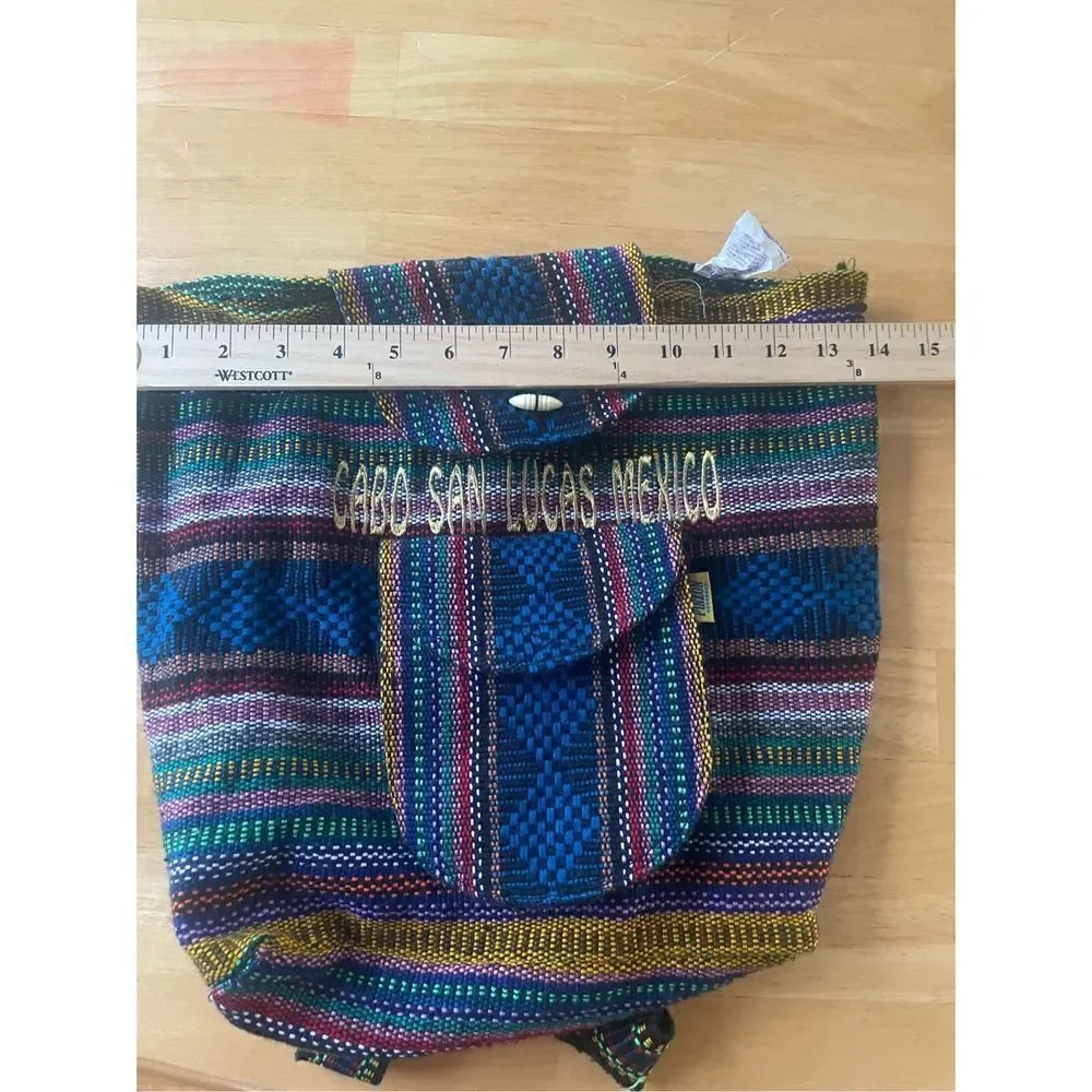 Cabo San Lucas Mexico Artesian Woven Mini Travel Backpack